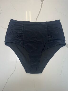 aerie Black High-Waist / full coverage swim bottoms